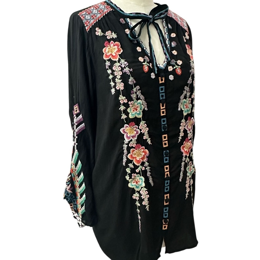 Women’s JOHNNY WAS Embroidered Bohemian Alaura Tunic Blouse - Small - Picture 6 of 13
